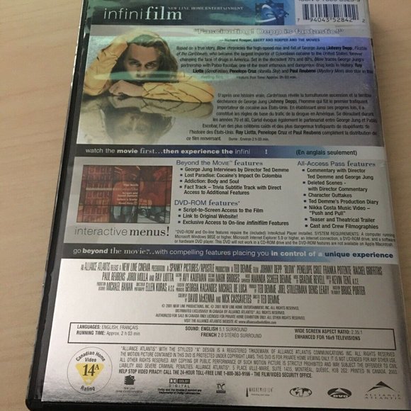 BLOW - DVD MOVIE - BASED ON A TRUE STORY - Picture 2 of 2